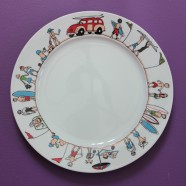 Assiette &laquo;&nbsp;Family Surf&nbsp;&raquo;