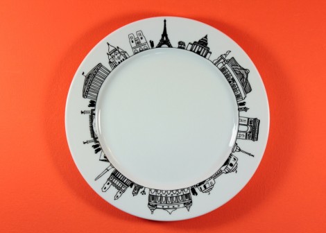 Assiette dessert &laquo;&nbsp;Paris&nbsp;&raquo;