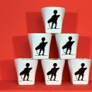 coffret &laquo;&nbsp;6 tasses café Surfeurs&nbsp;&raquo;