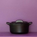 Cocotte ronde noire effet fonte