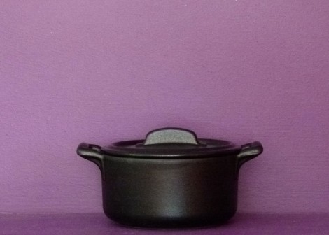 Cocotte ronde noire effet fonte