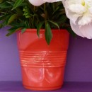 Pot à Ustensiles rouge froissé