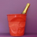 Seau à Champagne froissé rouge