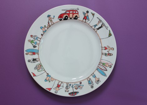 Plat de présentation Family Surf