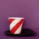 Sous tasse froissée noire