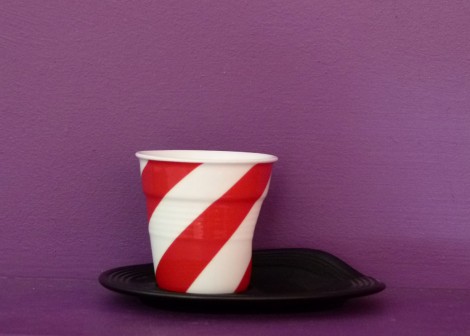 Sous tasse froissée noire Sous tasse froissée noire