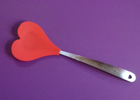 Spatule silicone &laquo;&nbsp;coeur&nbsp;&raquo;