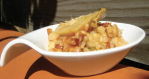risotto artichauts sur assiettes et cie