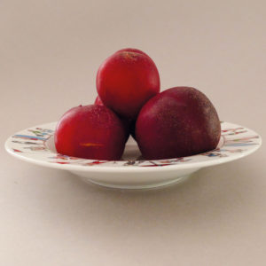 assiette creuse family surf pour mettre vos plats d'été bien en valeur, palt adapté à tous les fours, une création exclusive assiettes et compagnie éditée par revol porcelaine