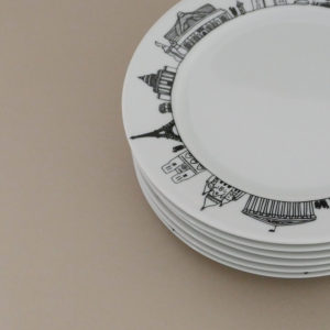 coffret dessert paris, un cofret de 6 assiettes à dessert Paris par Assiettes et compagnie