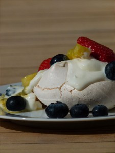 recette pavlova assiette