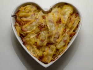 recette tartiflette plat coeur pour la saint valentin 