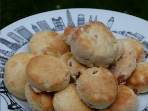 assiette new york avec la recette de scones