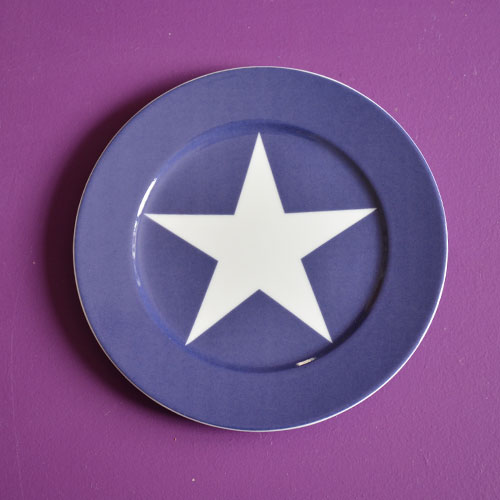 assiette dessert BLEU la nouvelle collection de porcelaine d'assiettes et compagnie, toujours en fabrication française et design par béatrice pene