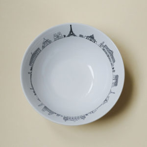 coupelle paris par assiettes et compagnie, éditée par la maison revol, porcelaine made in france; création originale d'assiettes et compagnie