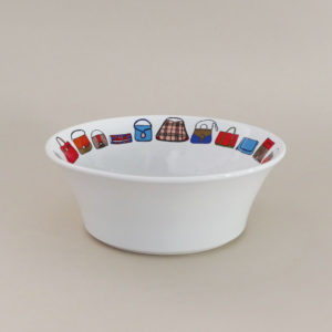 coupelle I love shopping pour donner des air de fête de filles à votre table - création assiettes et compagnie - adaptée pour tous les fours et le lave vaisselle - made in france