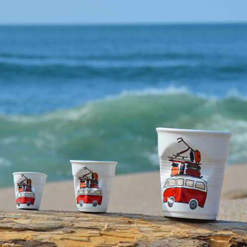 la nouvelle tasse espresso la plage, une série limitée d'assiettes et compagnie, made in france par manufacture revol