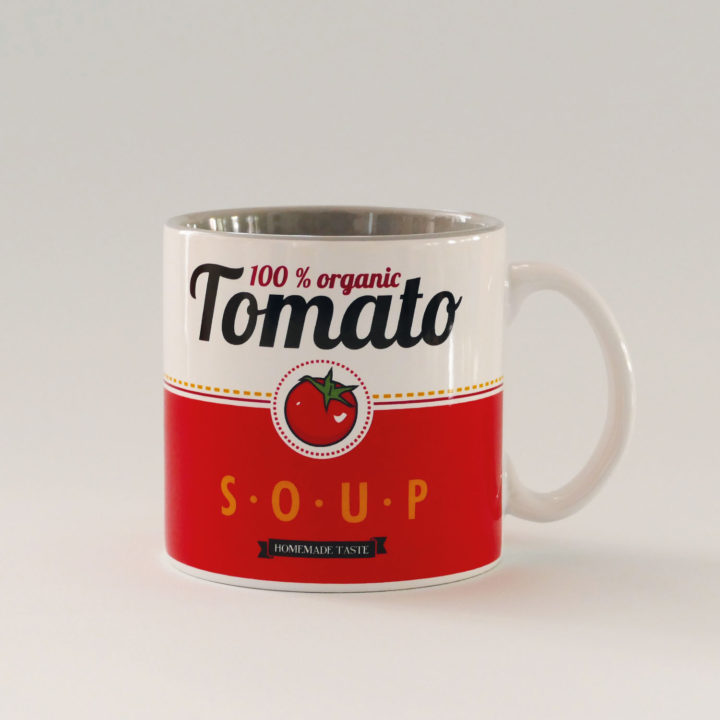 mug tomato un énorme mug pour vos soupes ou vos thés en porcelaine