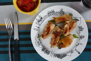 le poulet basquaise on peut aussi le manger avec les doigts !