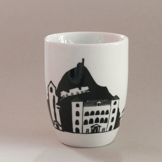 Mug Ancien France : Paysage Port De Pêche, Design Dune Et Sable, Vintage