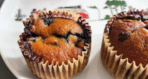muffins myrtilles recette vegane sur assiettes et compagnie présentation sur assiette la plage