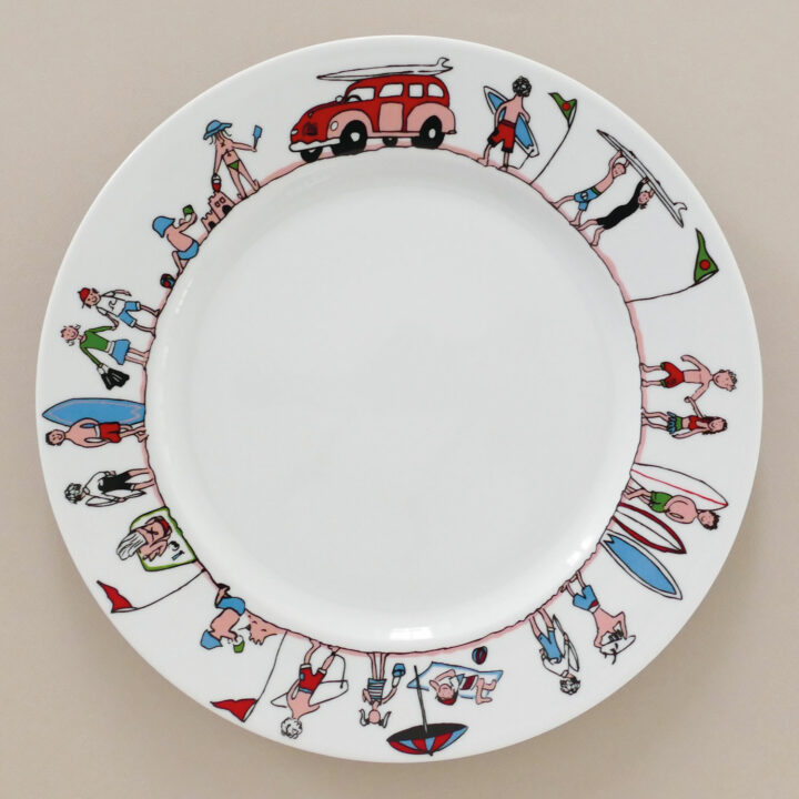 assiette dessert family surf par revol porcelaine et assiettes et compagnie