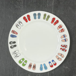 assiette dessert TONGS collection family surf par revol porcelaine et assiettes et compagnie