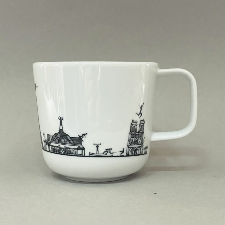 Le MUG Paris et les sportifs est un hommage poétique des compétitions sportives dans la capitale en 2024 - design par Béatrice pene lassus pour Assiettes et compagnie