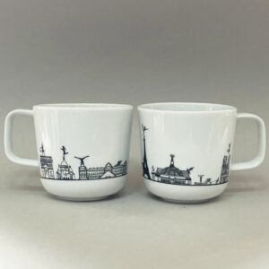 Le MUG Paris et les sportifs est un hommage poétique des compétitions sportives dans la capitale en 2024 - design par Béatrice pene lassus pour Assiettes et compagnie