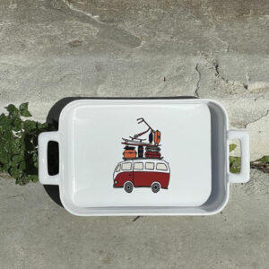plat à gratin rectangle la plage par la manufacture revol et assiettes et compagnie